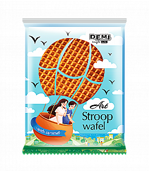 Вафля "Stroopwafel Art" с карамельной начинкой, 33 г, ТМ "D.E.M.I."