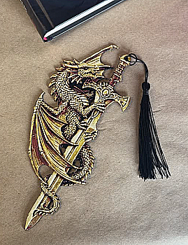 Закладка для книг "Dragon*Sword gold"