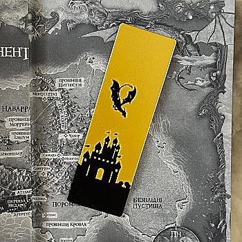 Закладка для книг "Dragons and castle дракон вниз"