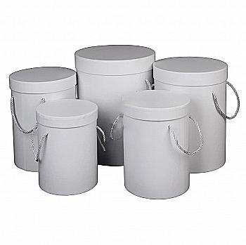 Подарочная коробка круглая №2, W951001 белый