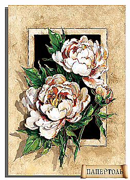 Об'ємна картина з паперу 105 "Вінтажні півонії" 20*29 см, РТ150027, ТМ "Tela Artis"