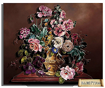 Об`ємна картина з паперу 51 "Вишуканий букет" 19*23 см, РТ130083, ТМ "Tela Artis"