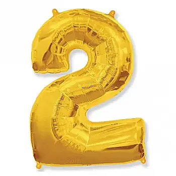 Куля повітряна Цифра 2 золото Ф, 1207-3260