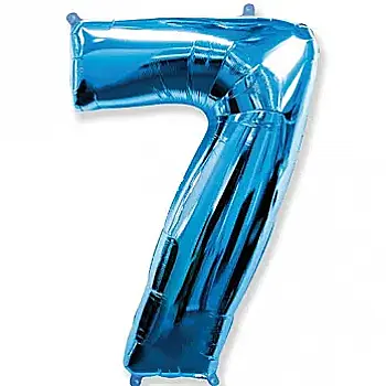 Куля повітряна Цифра 7 блакитна Ф, 1207-3245