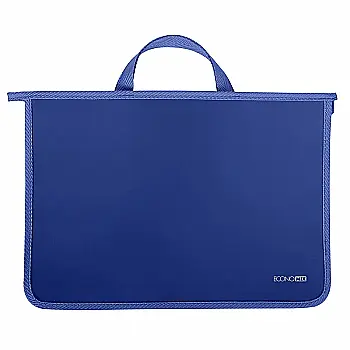 Портфель пластиковий А4 Economix на блискавці, 2 відділення, синій, E31630-02