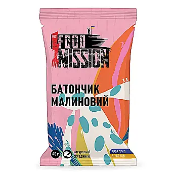 Батончик малиновий 40г, fm.30344