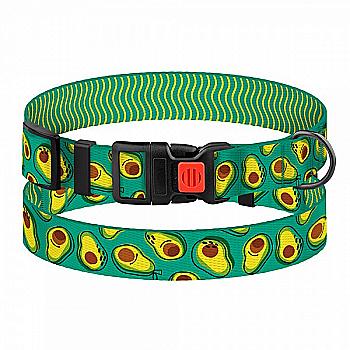 Ошейник для собак мелких пород TM Barksi Urban FRUITS (обв.шеи 18-28см, шир.1см), авокадо