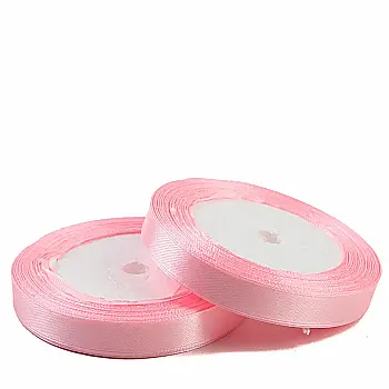 Лента атласная 15 мм*25 ярдов "Бледно-розовая", 152513501