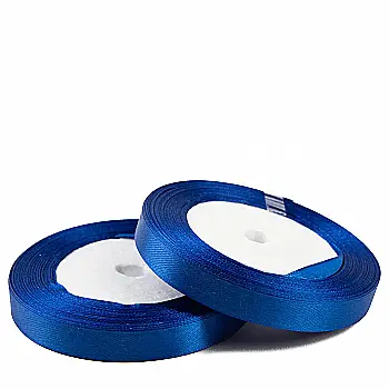 Стрічка атласна 15 мм*25 ярдів "Яскраво-синя", 15251221
