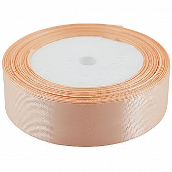 Стрічка атласна 25 мм*25 ярдів "Персикова", 25250071