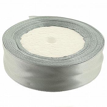 Стрічка атласна 25 мм*25 ярдів "Сіра", 25251801
