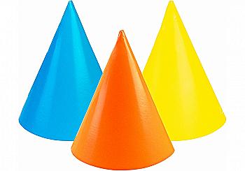 Набор неоновых колпаков на голову с резиновой лентой, 6 шт, ассорти, MX190