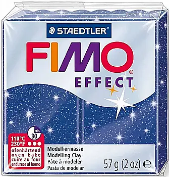 Пластика Effect, Синя з блискітками, 57г, Fimo
