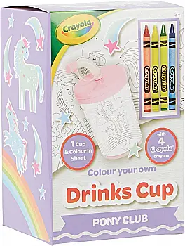 Стаканчик-раскраска "Пони-клуб" с карандашами Crayola, 15765-B