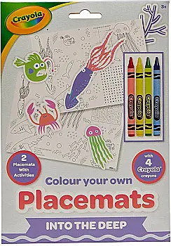 Підложки-розмальовки "Підводний світ" 2 шт з олівцями Crayola, 15755-C