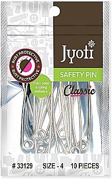 Шпильки металеві срібні, розмір асорті, нікель. покриття, 20 шт., 33115, JYOTI