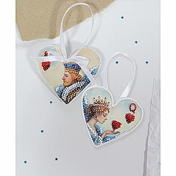 Набор для вышивания бисером интерьерного украшения на натуральном художественном холсте "Большая любовь", ABT-052