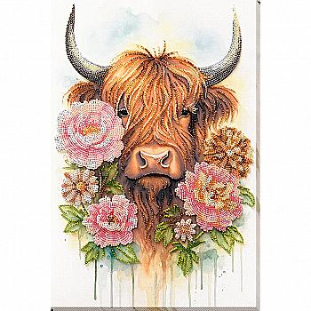 Набор для вышивки бисером на натуральном холсте "Горная красавица", AB-965