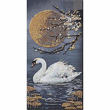 Набор для вышивки бисером на натуральном художественном холсте "Когда цветет душа", AB-957