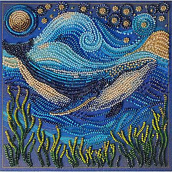 Набор-меди для вышивки бисером на натуральном художественном холсте "Величие океана", AMB-131