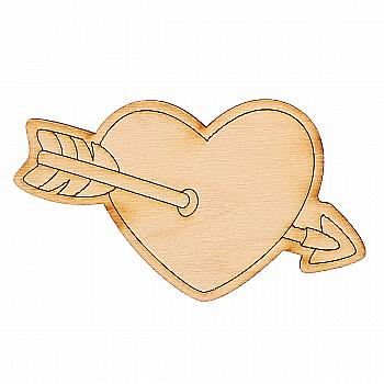 Заготовка деревянная Сердце №1 95*90 мм, НГ0002