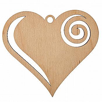 Заготівка дерев`яна День Валентина 4 мм/100*100 мм, ДСВ 029