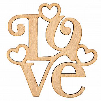 Заготівка дерев`яна День Валентина 4 мм/100*100 мм, ДСВ 036