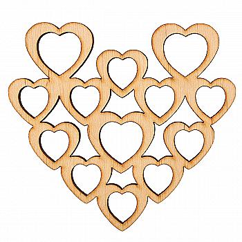 Заготівка дерев`яна День Валентина 4 мм/100*100 мм, ДСВ 068