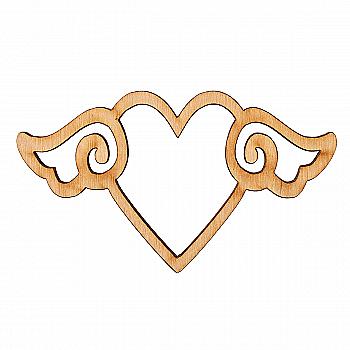 Заготівка дерев`яна День Валентина 4 мм/70*120 мм, ДСВ 076