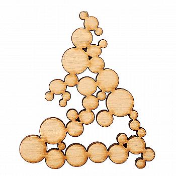 Заготовка деревянная Елочка из шариков, НГ132