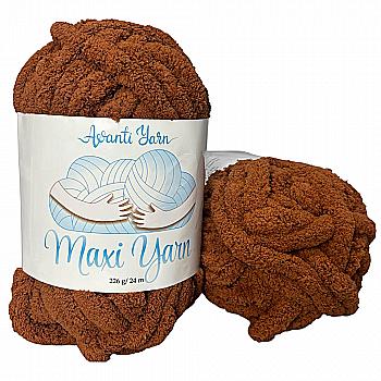 Пряжа мікрополіестер 17-1147 Коричневий, 24 м, TM "Avanti Yarn Maxi"