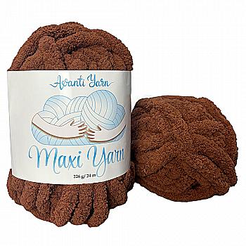 Пряжа мікрополіестер 17-1230 Шоколад, 24 м, TM "Avanti Yarn Maxi"