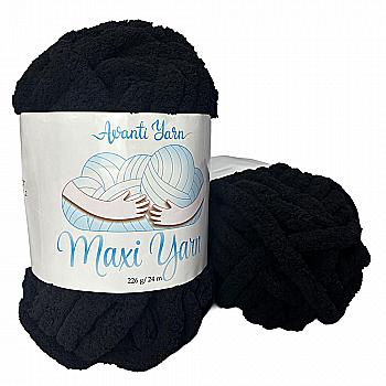 Пряжа мікрополіестер 20 Чорний, 24 м, TM "Avanti Yarn Maxi"