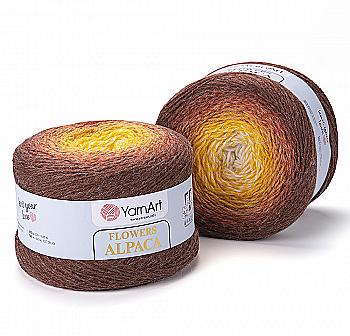 Пряжа YarnArt Flowers Alpaca, шерсть альпака 20%  акрил 80%, 250 г, 940 м, ріазноцветная 437