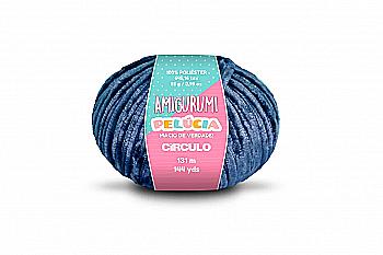 Пряжа 2856 Темно-синій (100% поліестер, 85 гр. 131 м. 6 мот. в уп), "ТМ Amigurumi Pelucia"