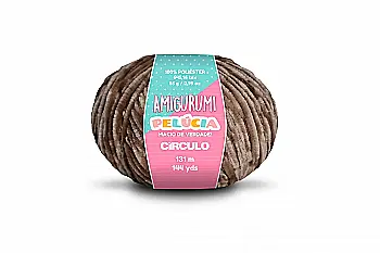Пряжа 7541 Коричневий (100% поліестер, 85 гр. 131 м. 6 мот. в уп), ТМ "Amigurumi Pelucia"