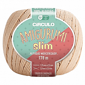 Пряжа 7564 Персиковий (100% бавовна ,70 г, 178 м, 6 мот. в уп), ТМ "Amigurumi Slim"