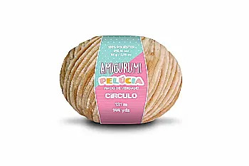 Пряжа 7625 Бежевий (100% поліестер, 85 гр. 131 м. 6 мот. в уп), ТМ "Amigurumi Pelucia"