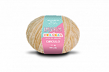Пряжа 7650 Світло-бежевий (100% поліестер, 85 гр. 131 м. 6 мот. в уп), ТМ "Amigurumi Pelucia"