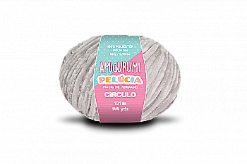 Пряжа 8008 Світло-сірий (100% поліестер, 85 гр. 131 м. 6 мот. в уп), ТМ "Amigurumi Pelucia"