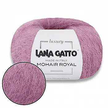Пряжа Mohair Royal/Мохер Роял, бледная фуксия 7259, Lana Gatto