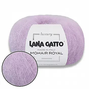 Пряжа Mohair Royal/Мохер Роял, нежно-сиреневый 9369, Lana Gatto