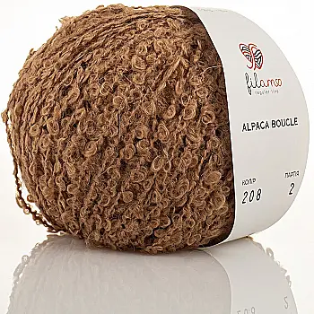 Пряжа букле 208 Кемел, ТМ filamo - Alpaca Boucle