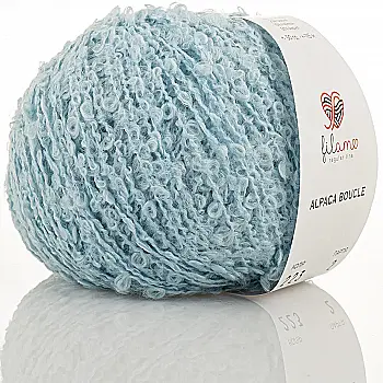 Пряжа букле 223 Блакитний, ТМ filamo - Alpaca Boucle