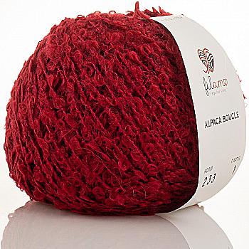 Пряжа букле 233 Бордо, ТМ filamo - Alpaca Boucle