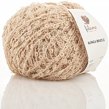 Пряжа букле 237 Світлий беж, ТМ filamo - Alpaca Boucle