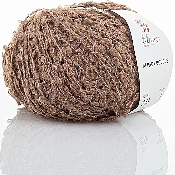 Пряжа букле 239 Мокко, ТМ filamo - Alpaca Boucle
