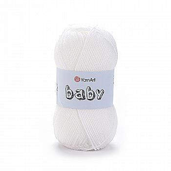Пряжа для детей 501 белый, TM YarnArt Baby