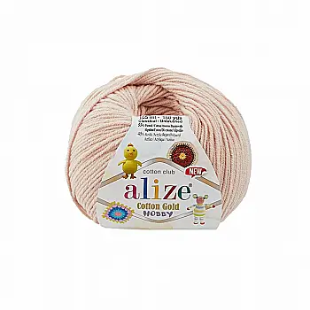 Пряжа 161 Пудра, 165 м,TM Cotton Gold Hobby