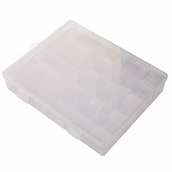 Органайзер для рукоділля, ORG-006, 2 + 12 комірок, з замком,підвісом, 21х17х4